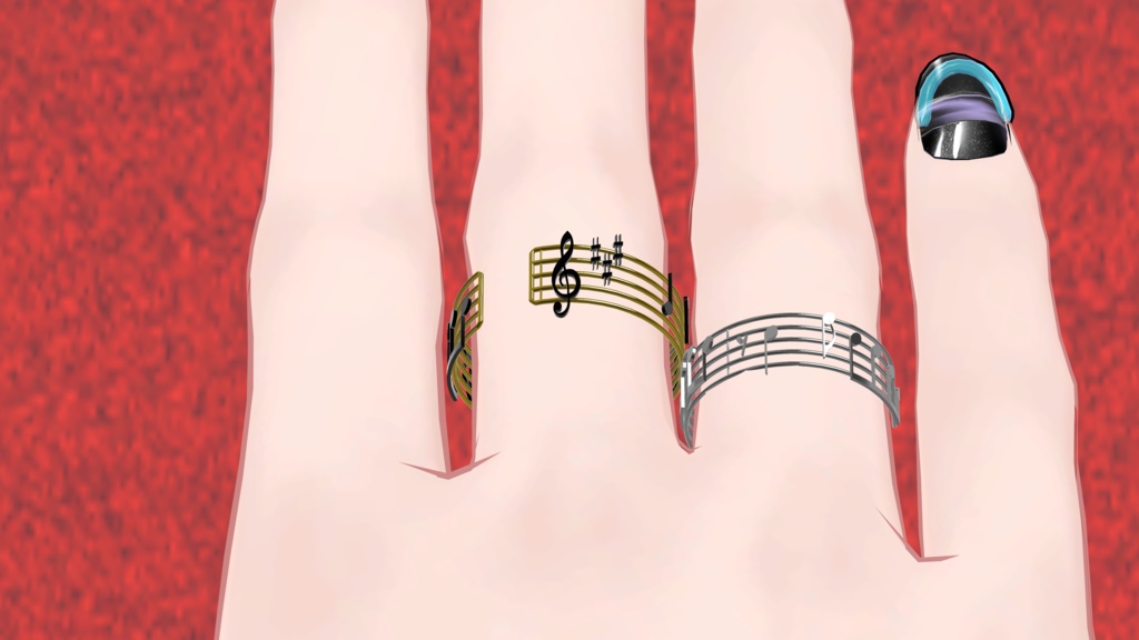 【VRChat】アクセサリーセット(楽譜)