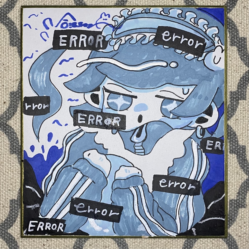 【原画色紙】error!ジャージメイドちゃん