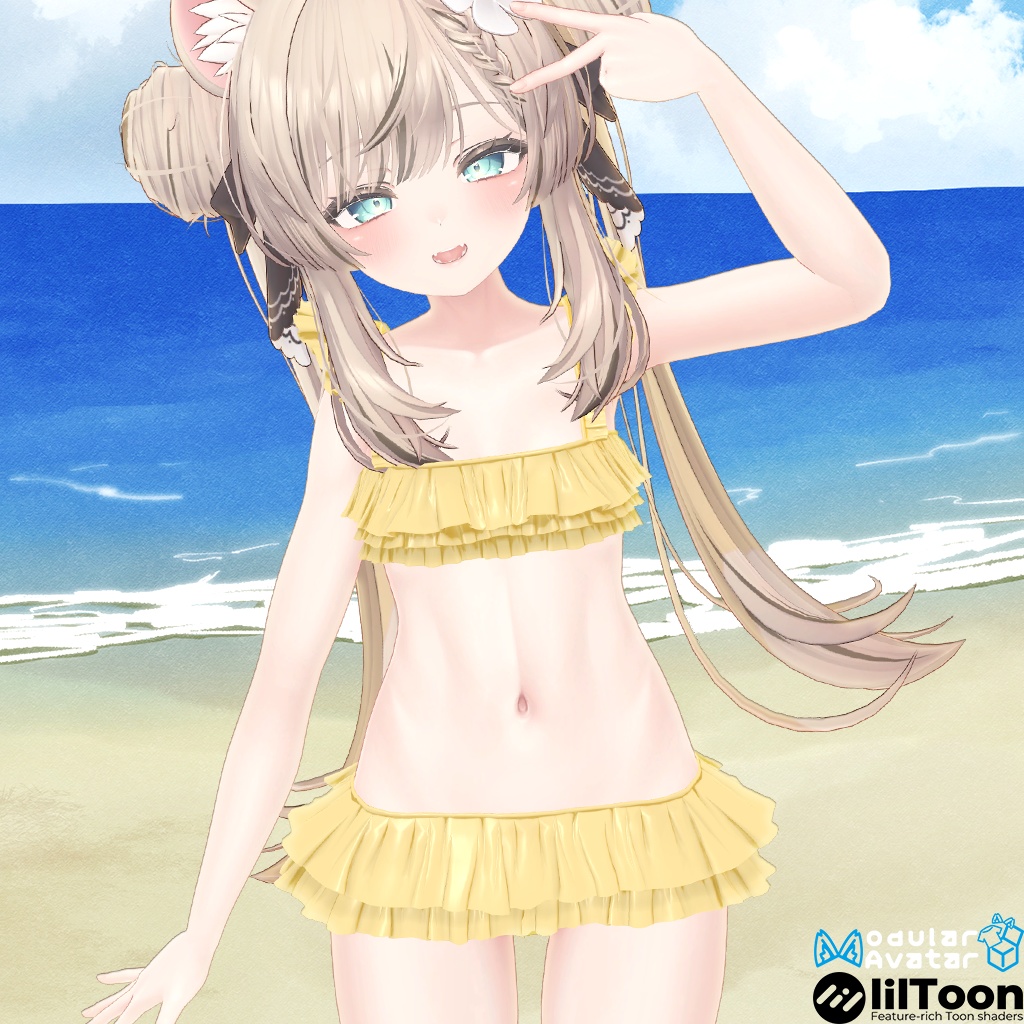 【マヌカ用】Frill Swimsuit-フリル水着【VRChat】