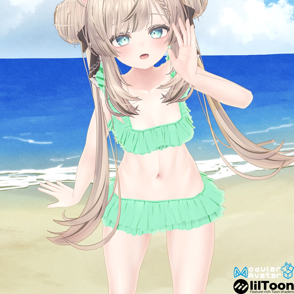 【マヌカ用】Frill Swimsuit-フリル水着【VRChat】
