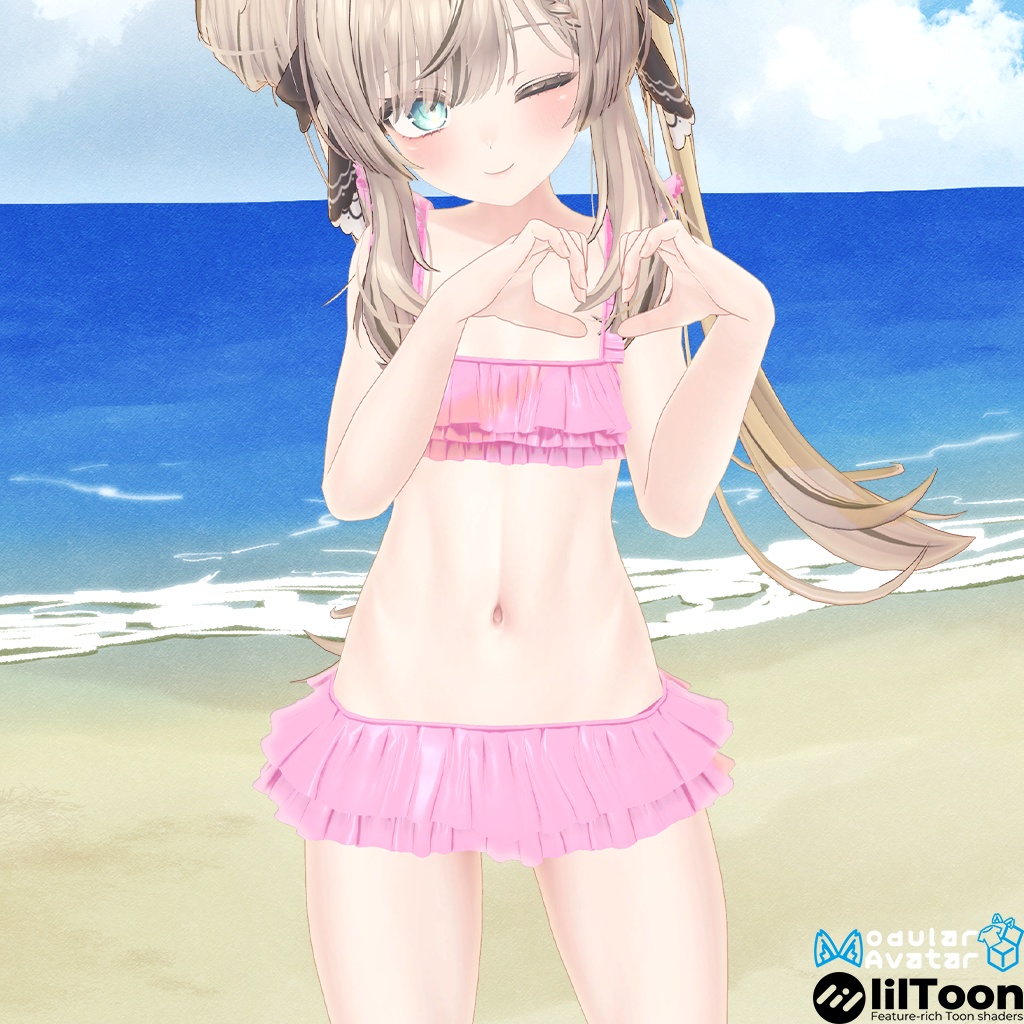 【マヌカ用】Frill Swimsuit-フリル水着【VRChat】