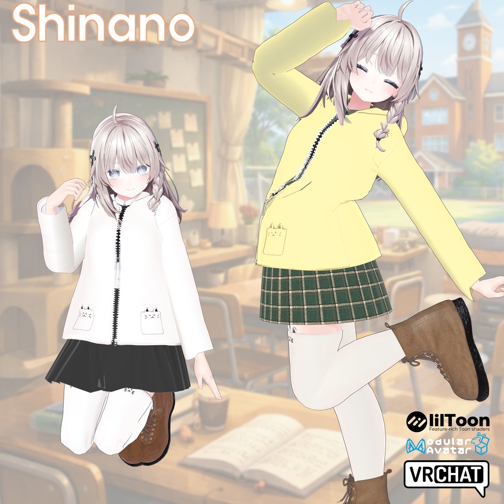 【4アバター対応】Neko Hoodie - 猫パーカー【VRChat】
