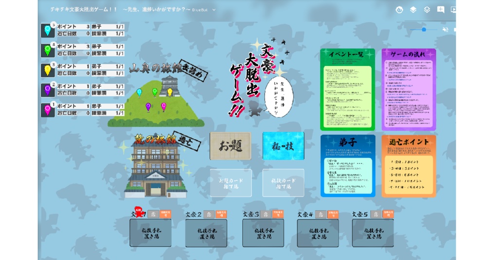 チキチキ文豪大脱出!! ~先生、進捗いかがですか?~