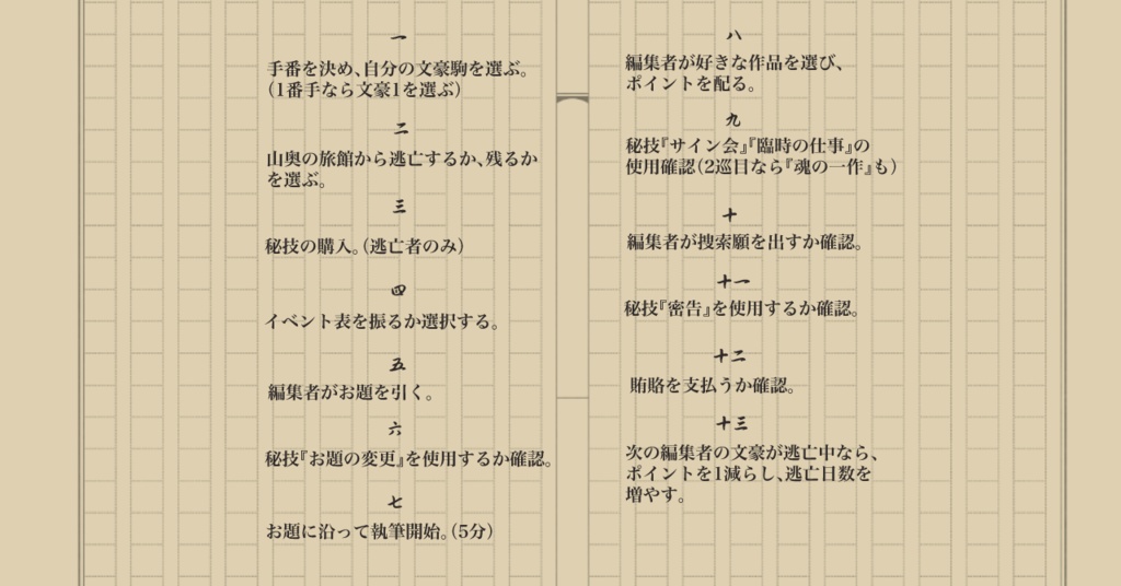 チキチキ文豪大脱出!! ~先生、進捗いかがですか?~