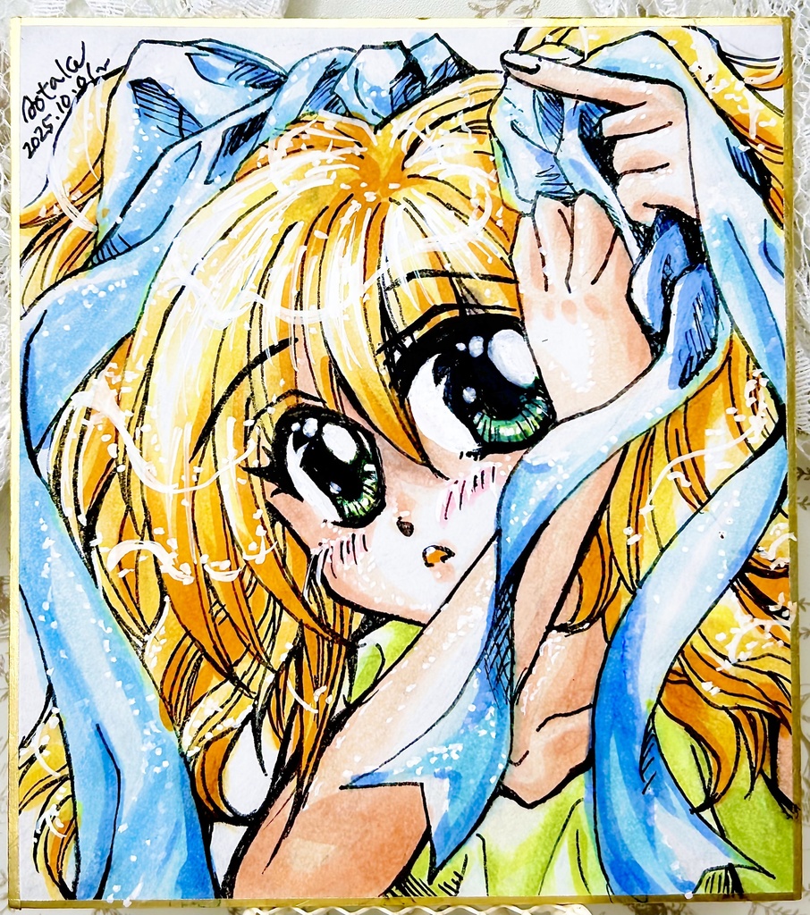 ミニ色紙【髪結いマリアちゃん】 (悠久幻想曲)