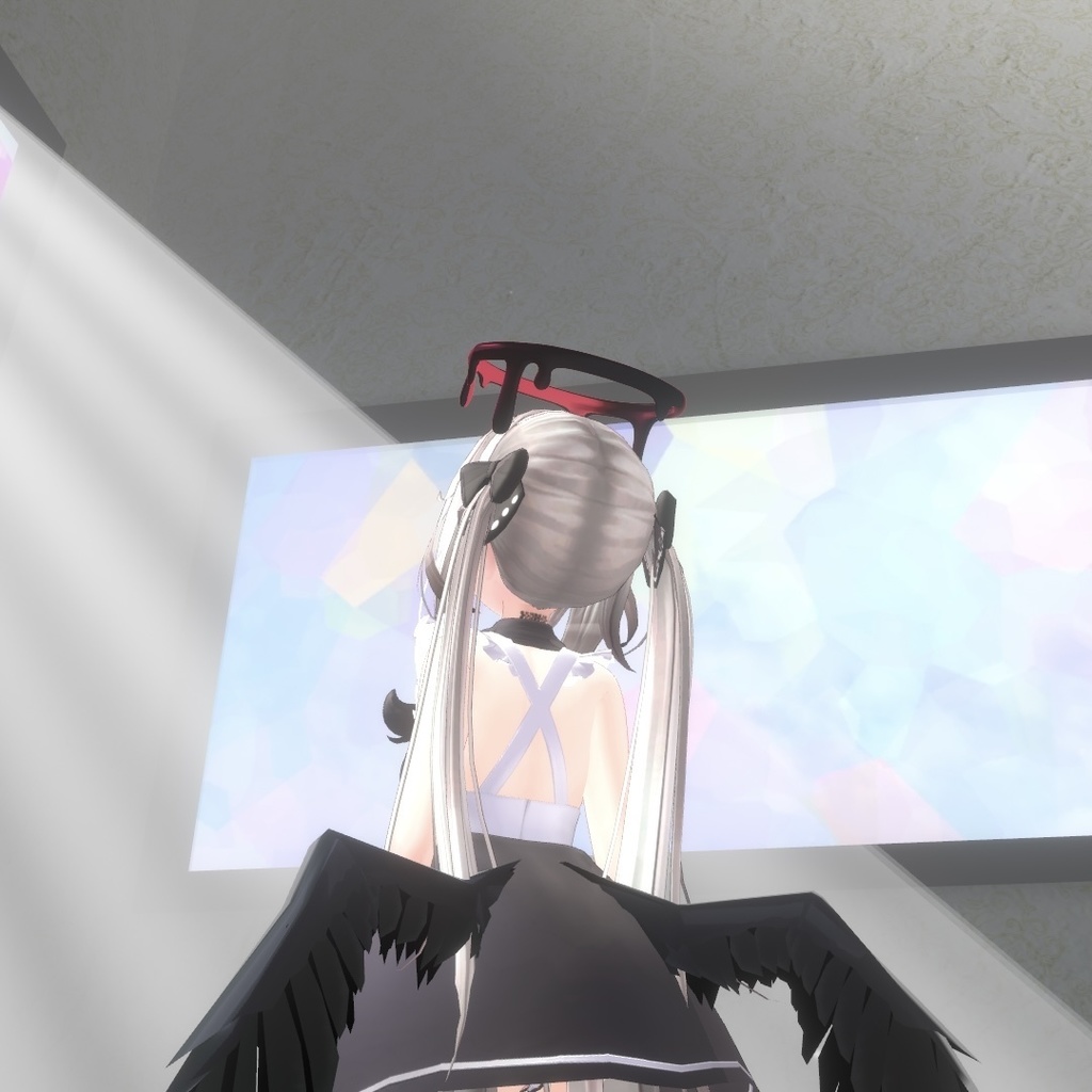 【無料3Dモデル】【黒色の翼】【VRChat】