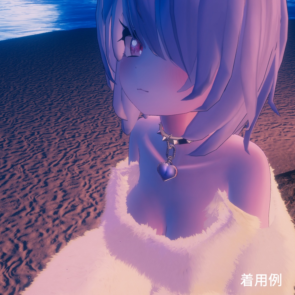 【無料3Dモデル】くびわ風南京錠ネックレス【VRChat】