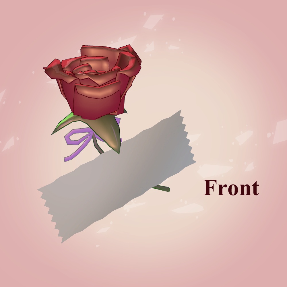 【VRChat向け】ギフト用メッセージカードフラワー【あの人に贈ろう】