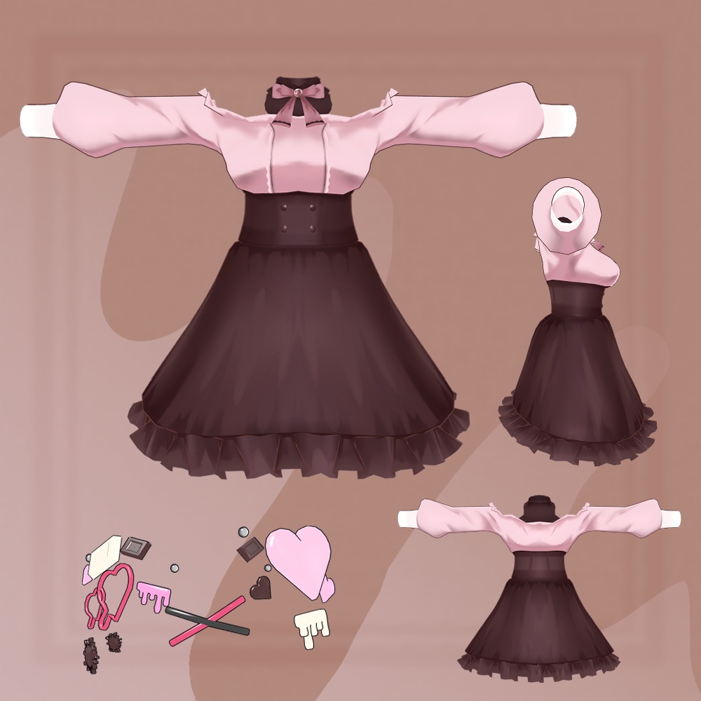 【無料あり】舞夜・桔梗対応 バレンタインデートコーデ【VRChat】