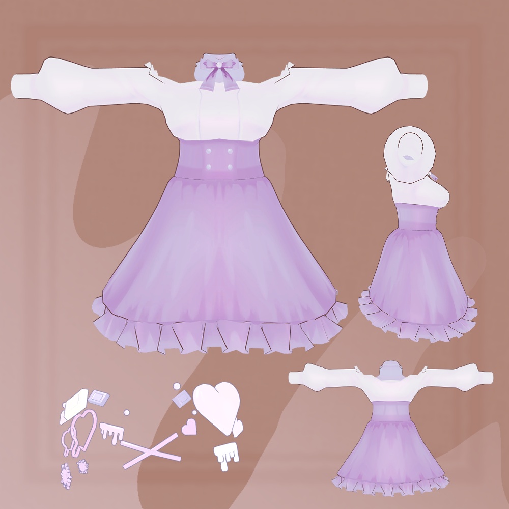 【無料あり】舞夜・桔梗対応 バレンタインデートコーデ【VRChat】