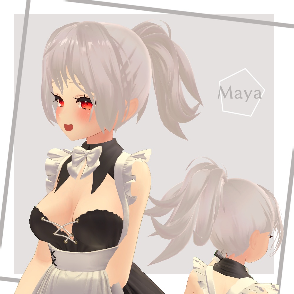 【桔梗・舞夜 対応】ほうかごポニーテール【VRChat】