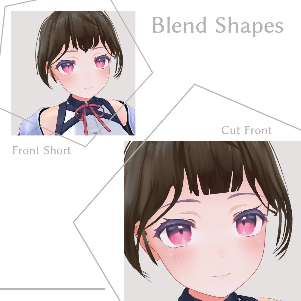 【桔梗・舞夜 対応】ほうかごポニーテール【VRChat】