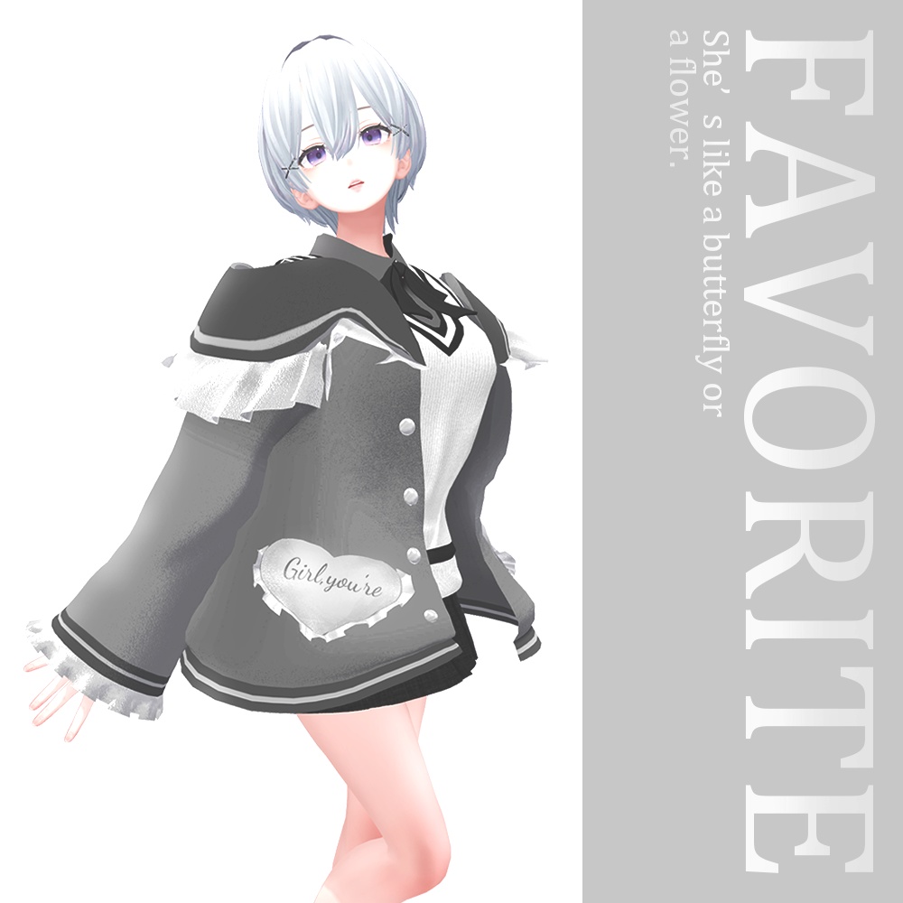 【ひと味違うコーデを・・・】ゆめセーラージャケット -FAVORITE- 複数アバター対応💜