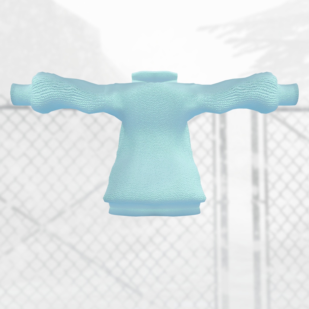 【マヌカちゃん向け】長袖ジッパー付きトレーナー【VRChat】