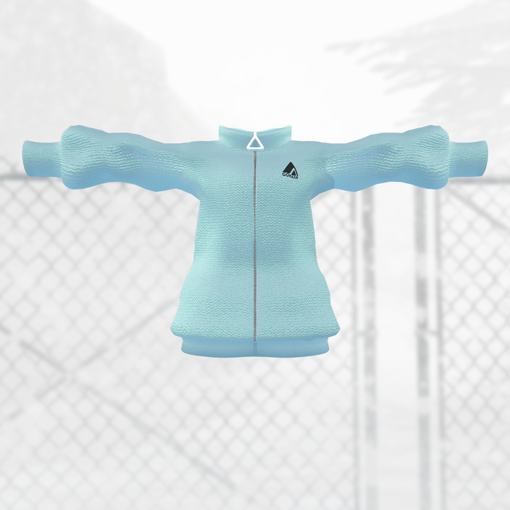 【マヌカちゃん向け】長袖ジッパー付きトレーナー【VRChat】