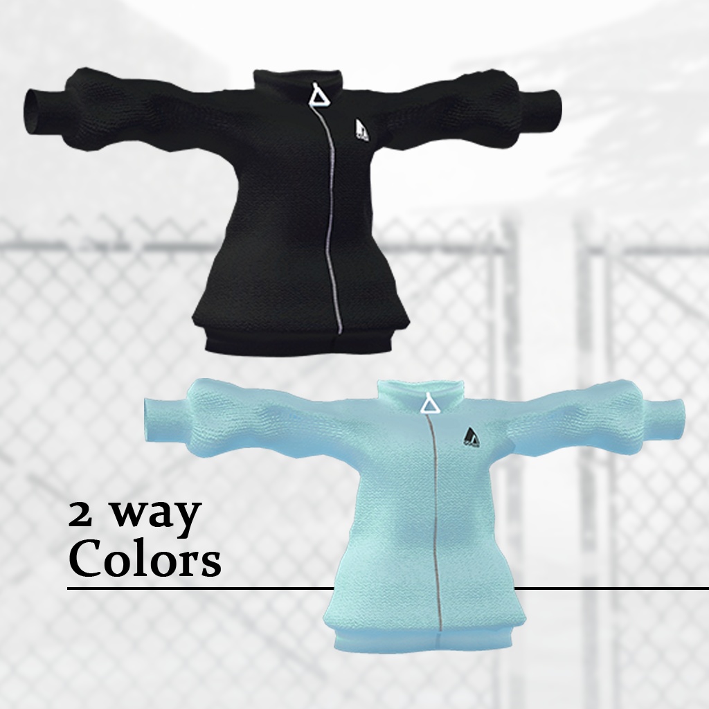 【マヌカちゃん向け】長袖ジッパー付きトレーナー【VRChat】