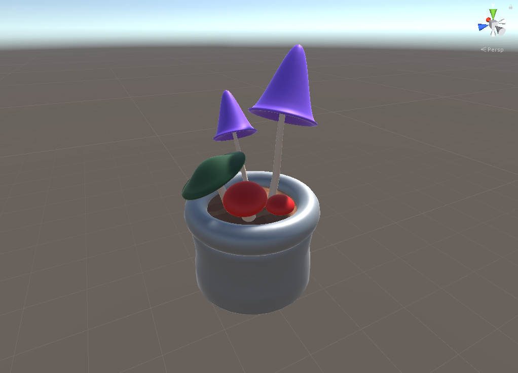 キノコの鉢植え