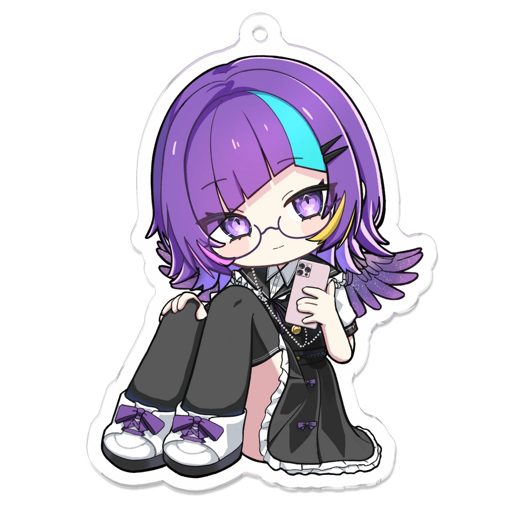 【2】おすわり拗らせ堕天使てゃんアクリルキーホルダー