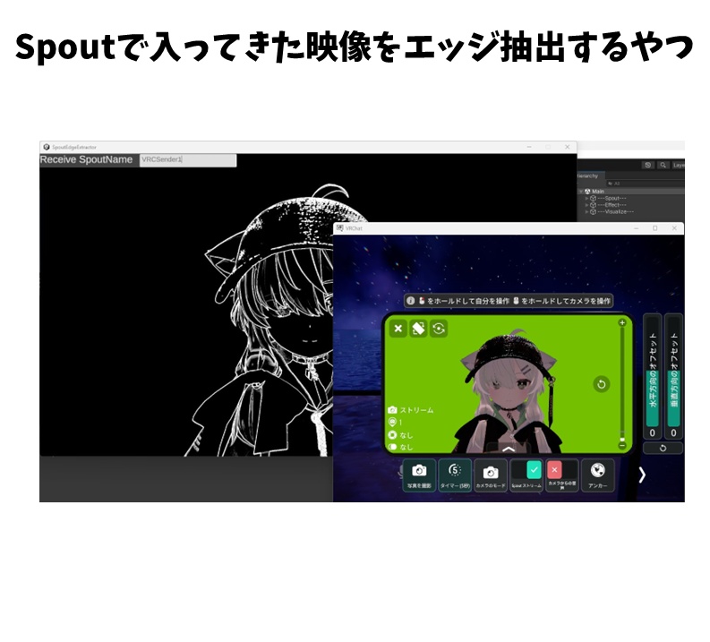 Spoutで入ってきた映像をエッジ抽出するやつ / SpoutEdgeExtractor