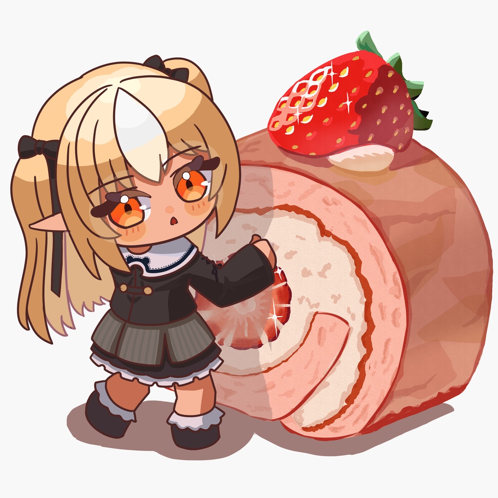 【ホロクル8th】不知火フレアちゃんロールケーキと一緒！アクリルキーホルダー【非公式】