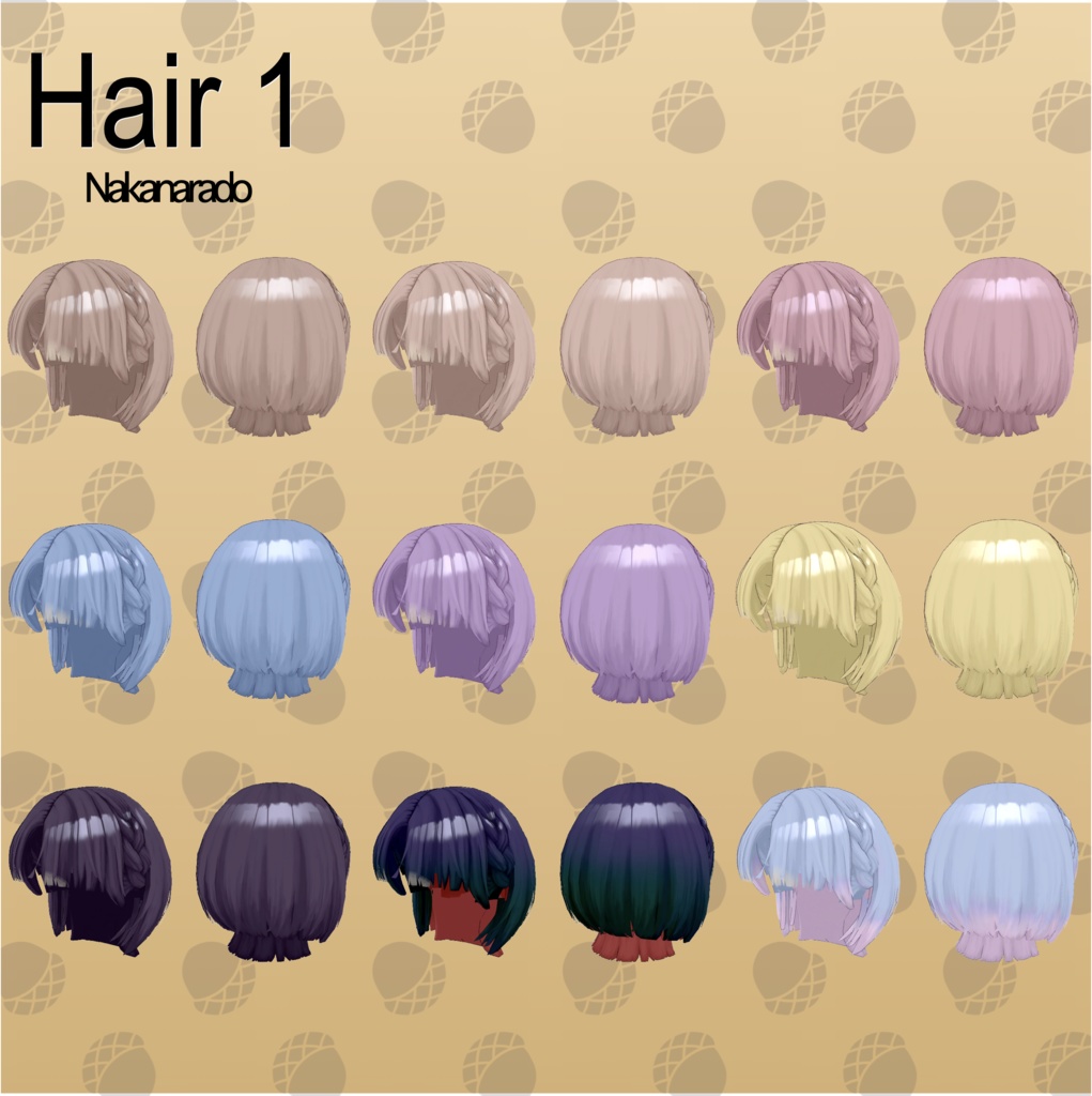 【4アバター対応】Hair 1