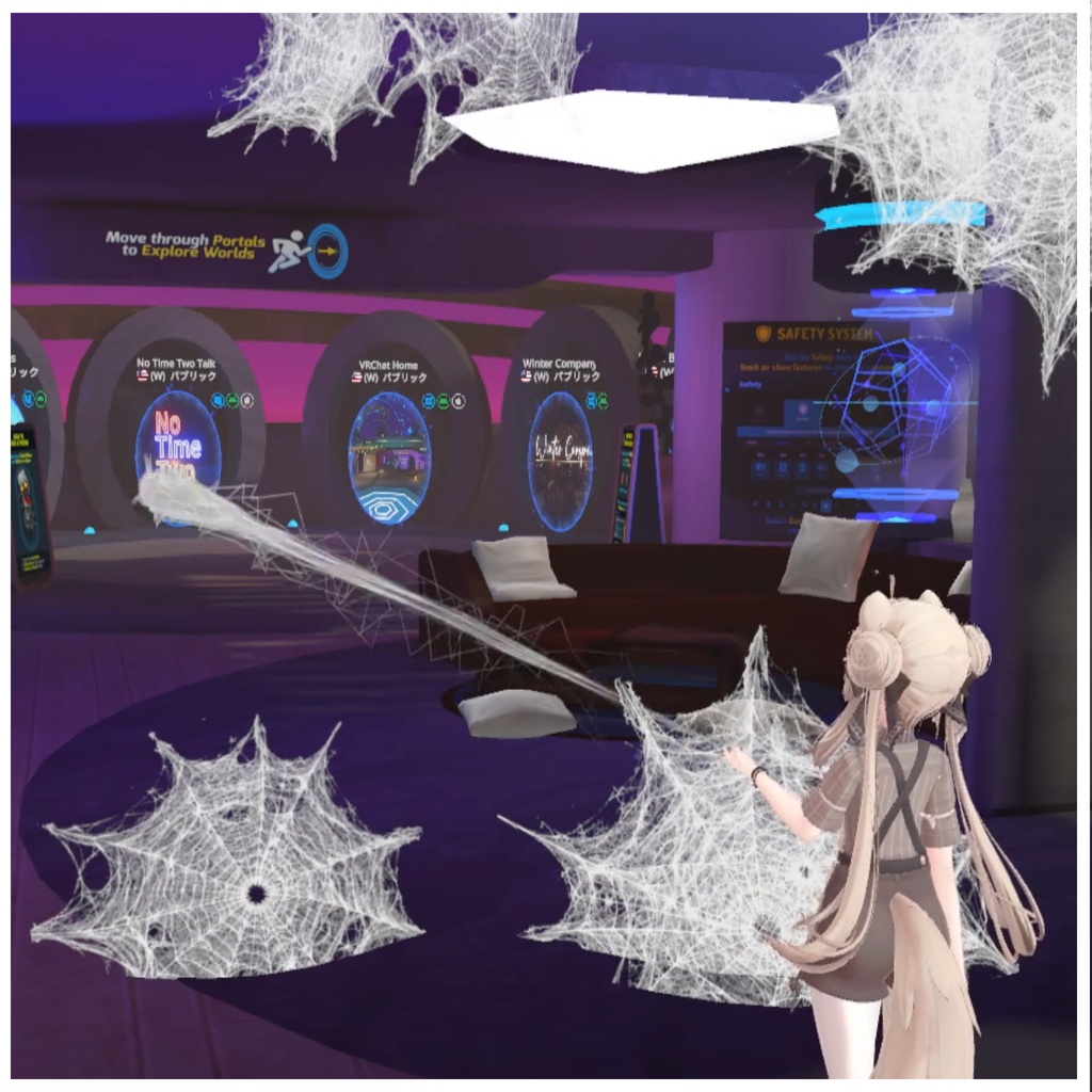 🎁🎊発売記念セール中!🎊🎁蜘蛛の巣射出ギミック🕸【ModularAvatar対応】