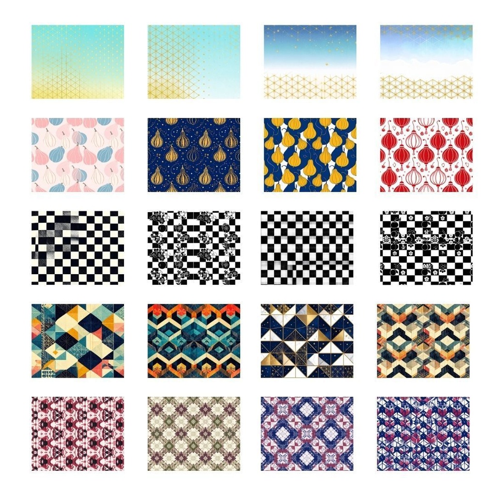 銘仙風レトロモダン 和柄テクスチャ素材集 Vol.1