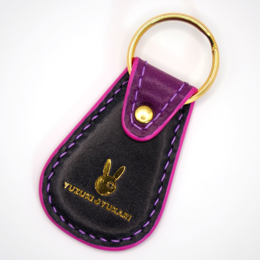 結月ゆかり 本革 レザーキーホルダー