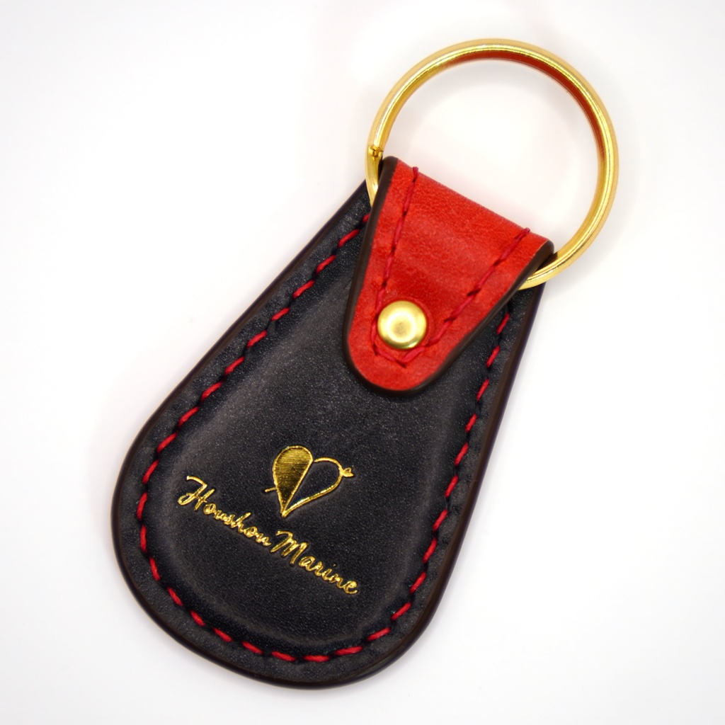 宝鐘マリン 本革 レザーキーホルダー