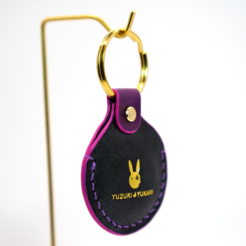 結月ゆかり AirTag レザーケースキーホルダー 本革