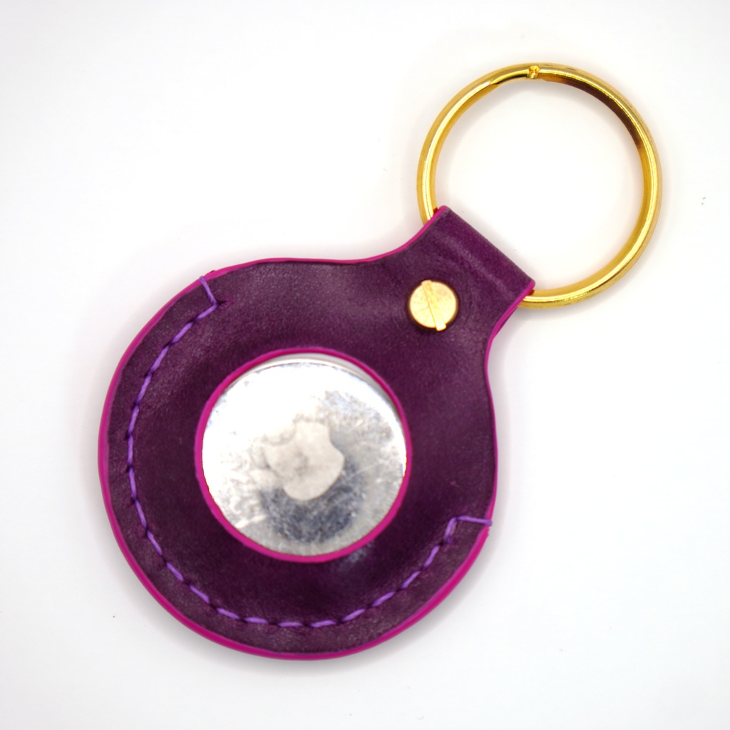 結月ゆかり AirTag レザーケースキーホルダー 本革