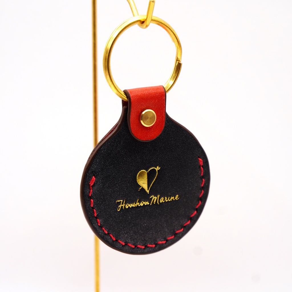 宝鐘マリン AirTag レザーケースキーホルダー 本革