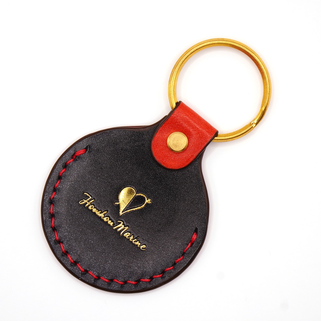 宝鐘マリン AirTag レザーケースキーホルダー 本革