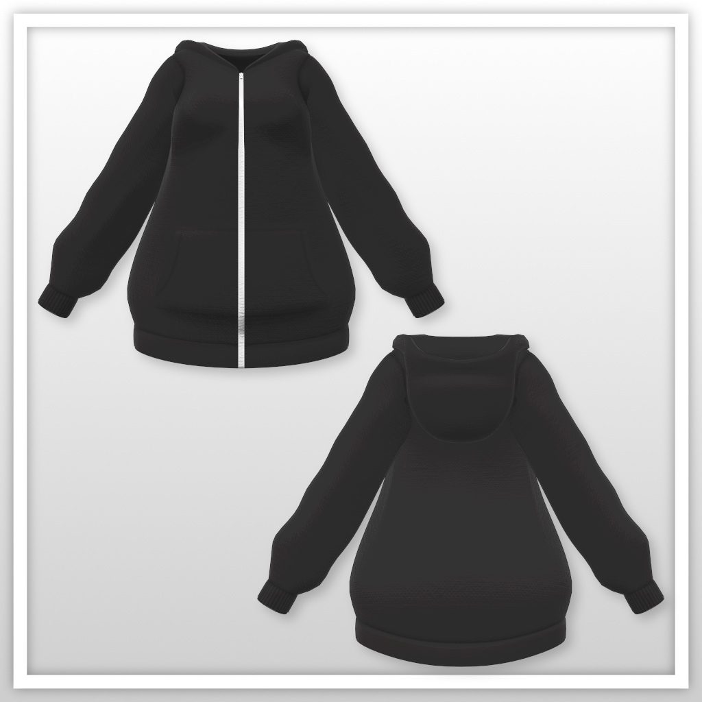 【マヌカ対応】チャックが開くジップパーカー