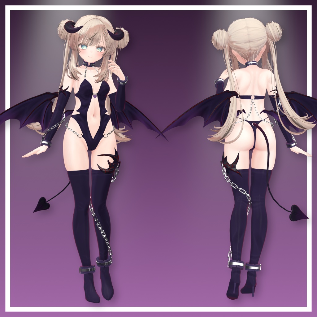 【マヌカ対応】サキュバス衣装(着脱ギミック付)