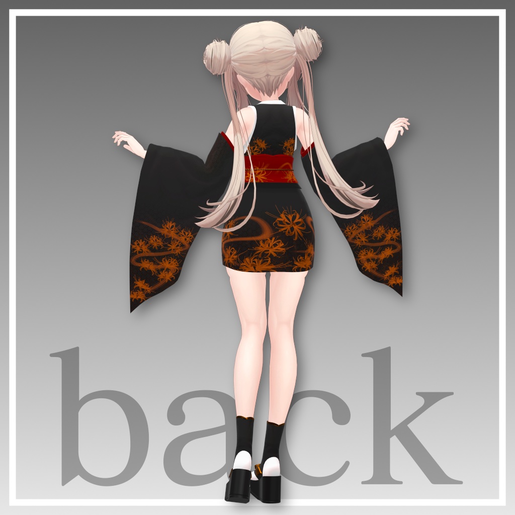 【5アバター対応】和風衣装「狂華」(ギミック付)