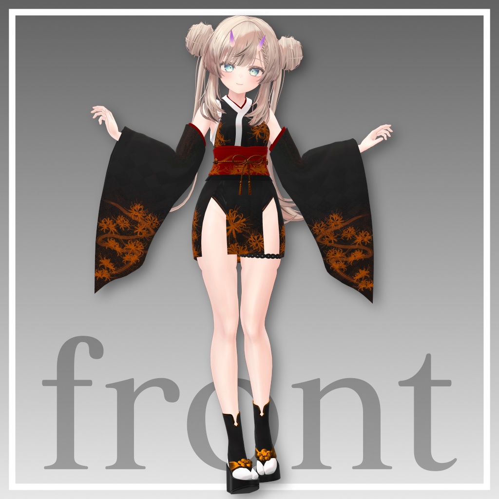 【5アバター対応】和風衣装「狂華」(ギミック付)