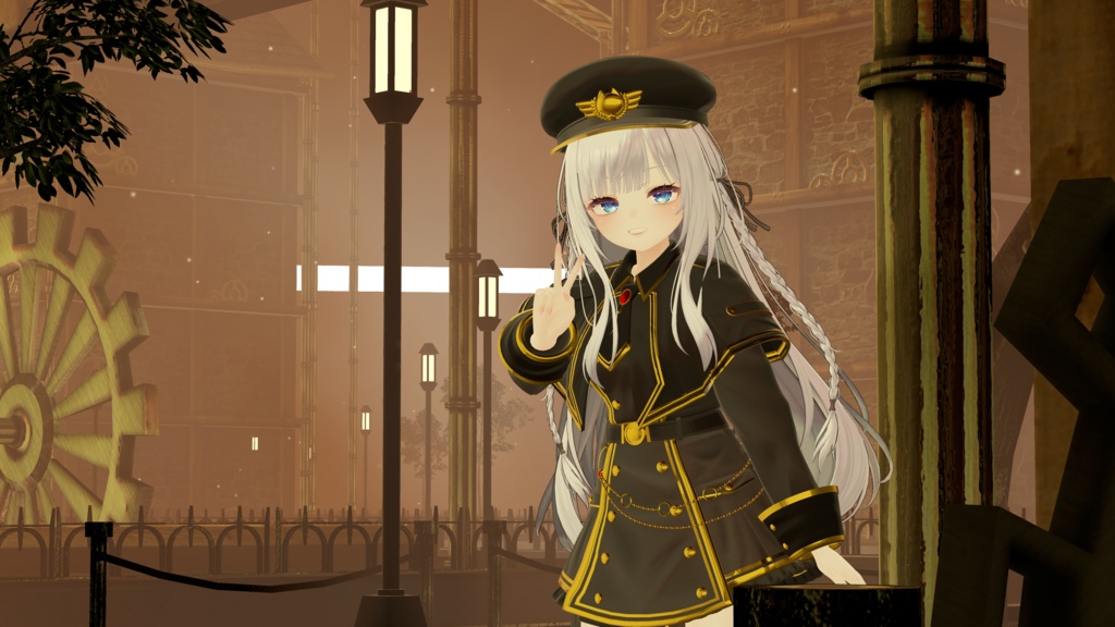 【5アバター対応】Cat Military Uniform