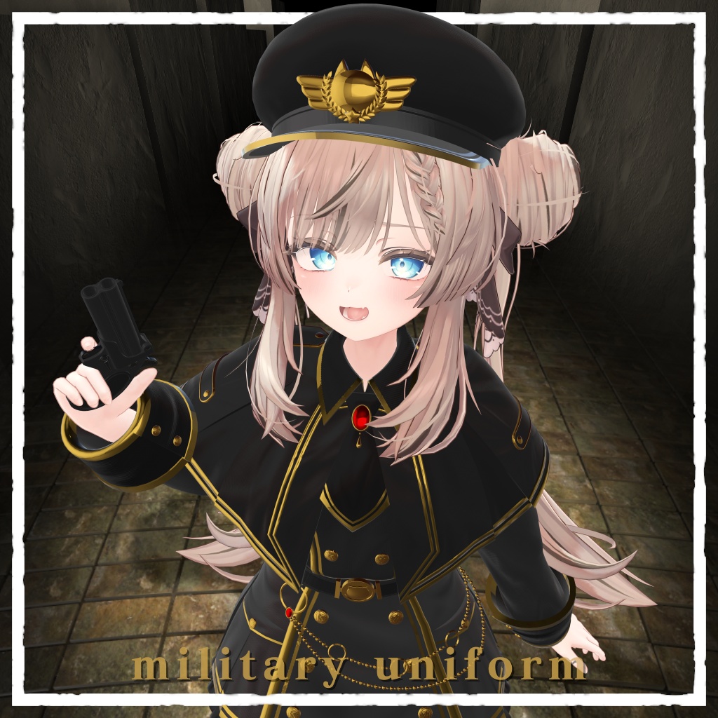 【5アバター対応】Cat Military Uniform
