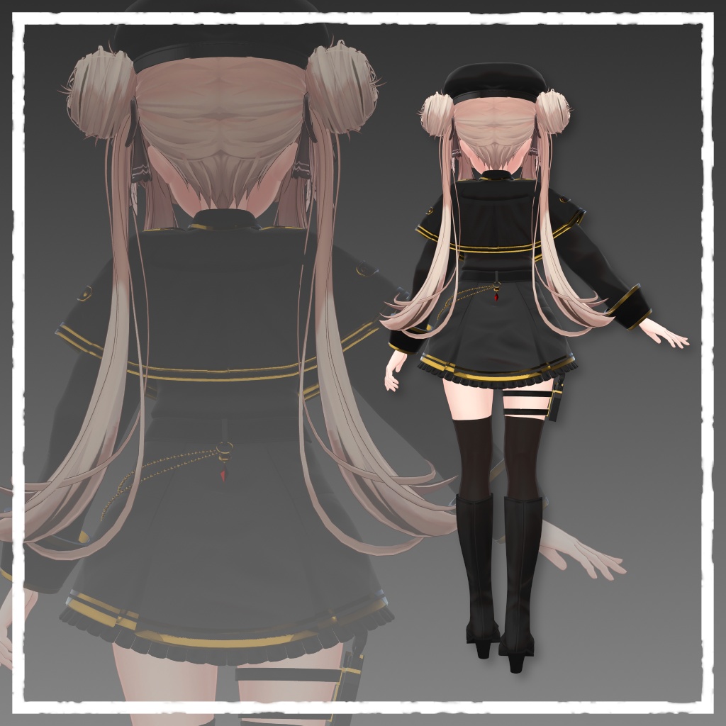 【5アバター対応】Cat Military Uniform