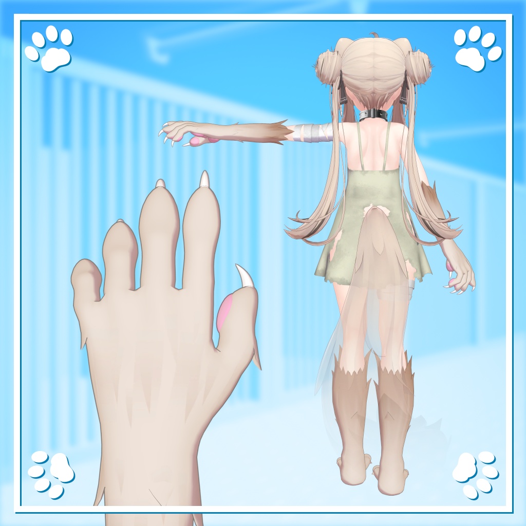 【7アバター対応】獣人なりきりセット(奴隷服付)