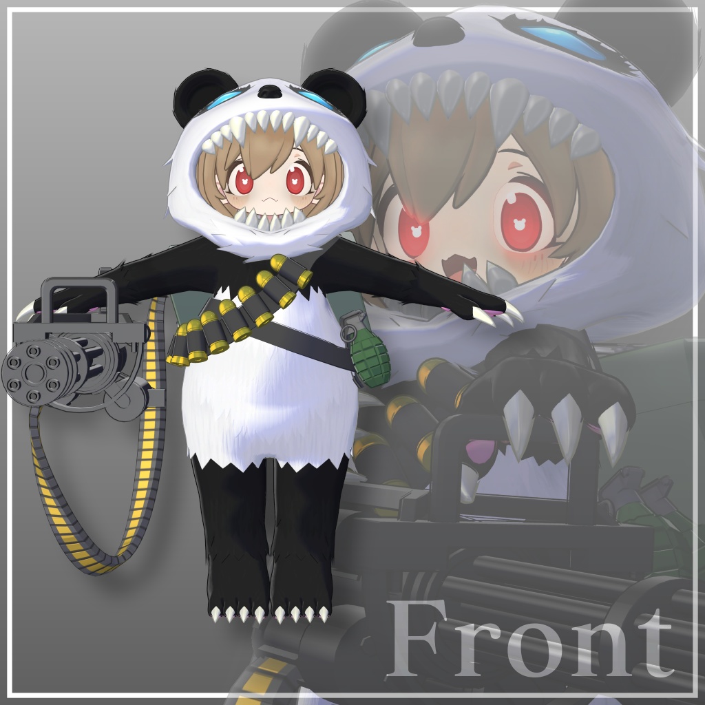 【まめふれんず対応衣装】Crazy Panda(ギミック付)