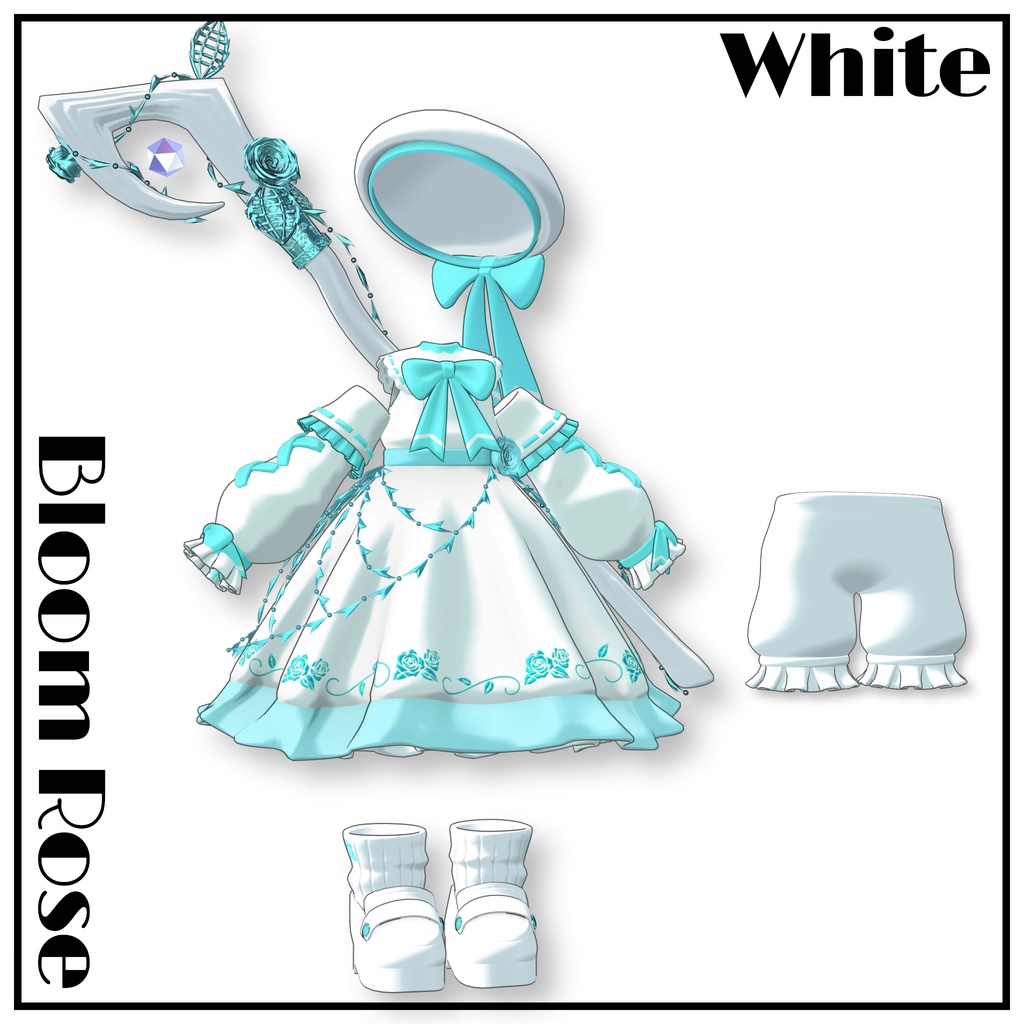 【まめふれんず対応衣装】Bloom Rose(ギミック付)