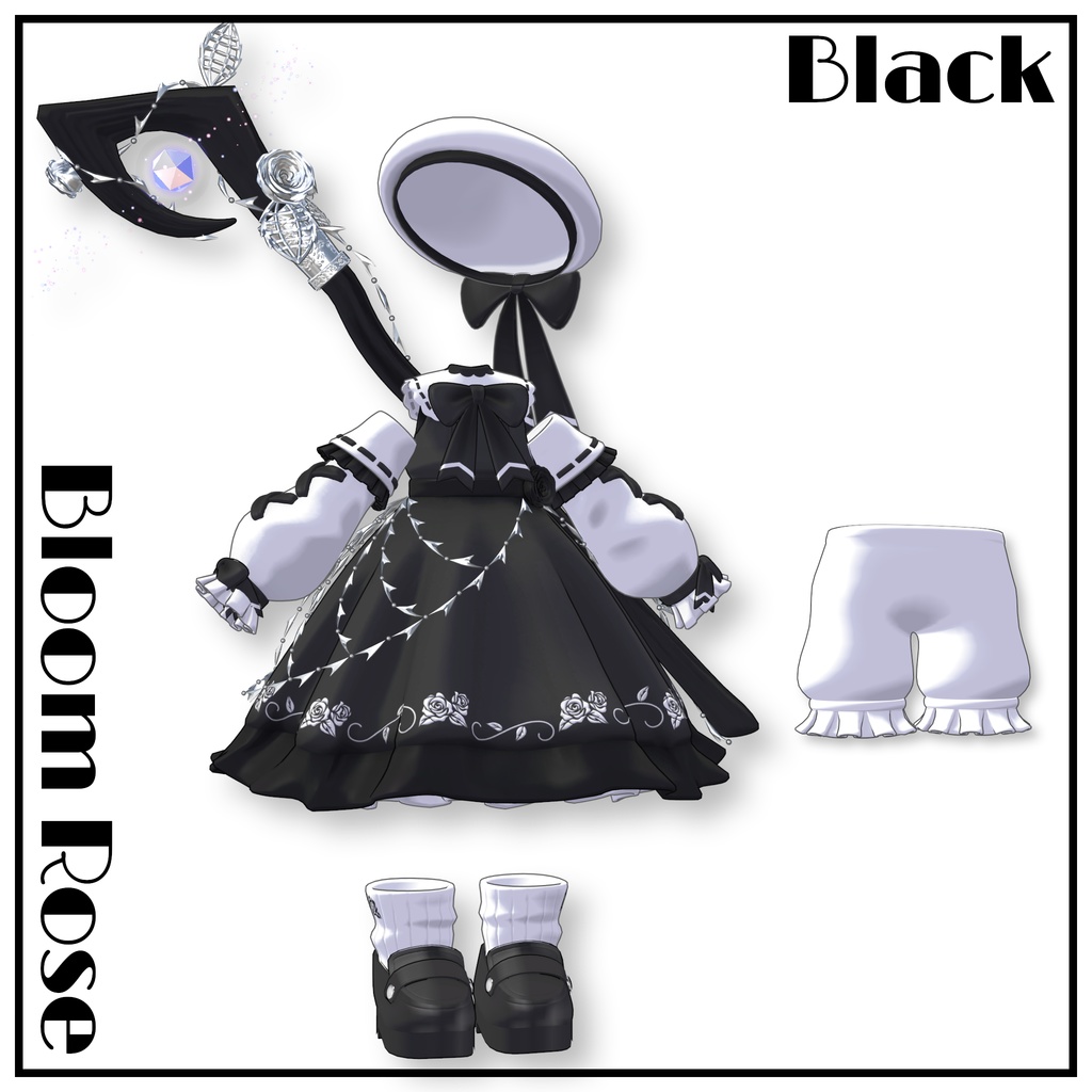 【まめふれんず対応衣装】Bloom Rose(ギミック付)