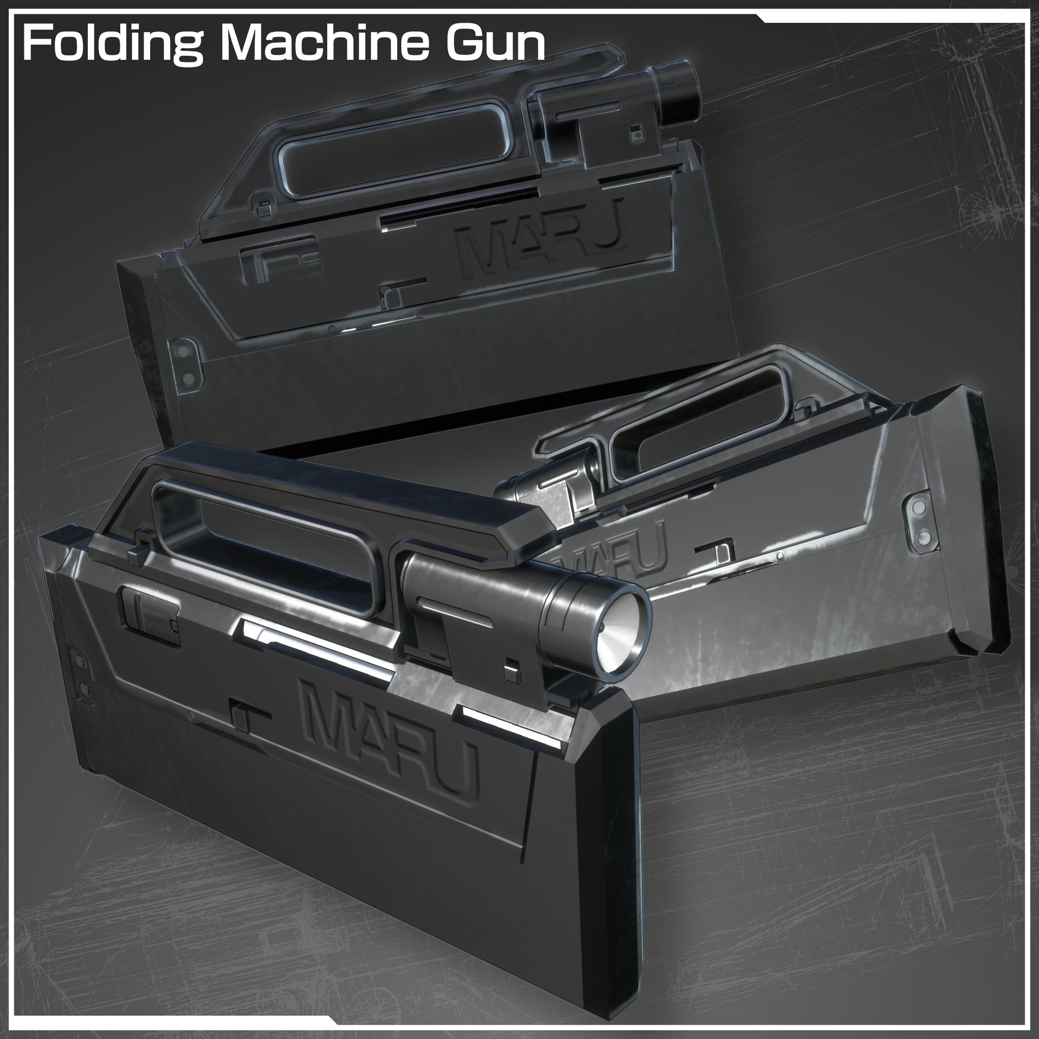 Foldable Machine Gun Folding Machine Gun(ギミック付) - marumaru - BOOTH