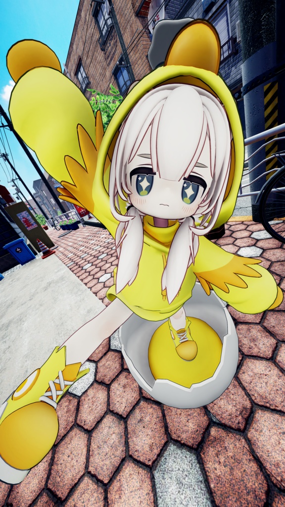 【複数アバター対応】Egg Puff(ギミック&髪型付き)