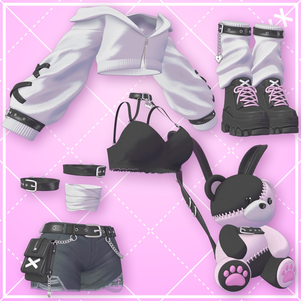 【発売記念セール中】【5アバター対応】Bear Carry Street(ギミック付)