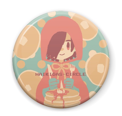 【排ガス】朝ごはん缶バッジ