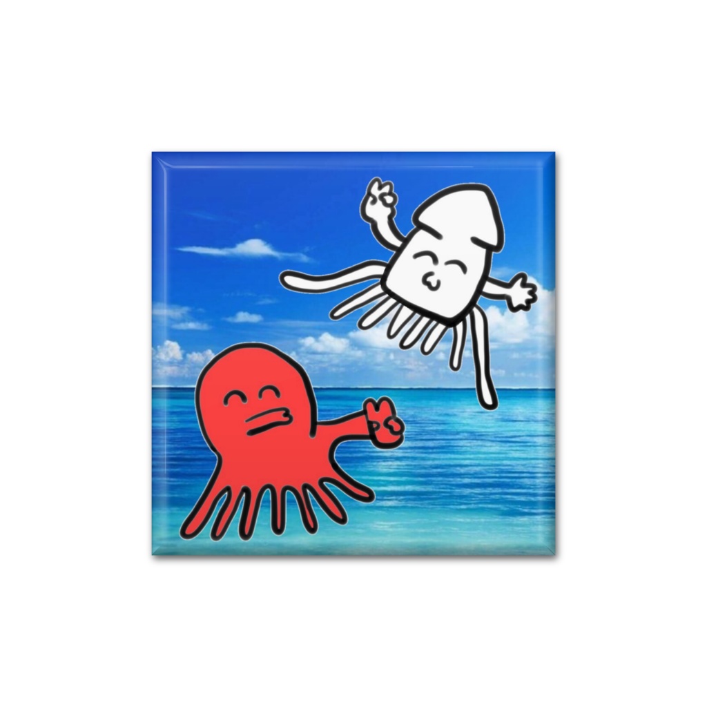 常夏イカタコバッジ