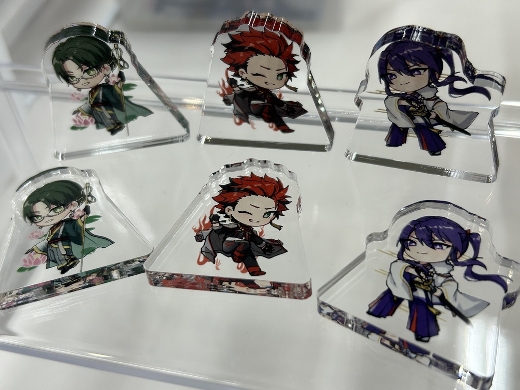 紅月セット】自立ミニアクリルスタンド - 3色ブリュレ - BOOTH